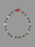 Clear Glass and Barrel beads Necklace