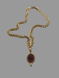Red Venetian Glass Intaglio Necklace