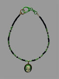 Green Cameo Necklace