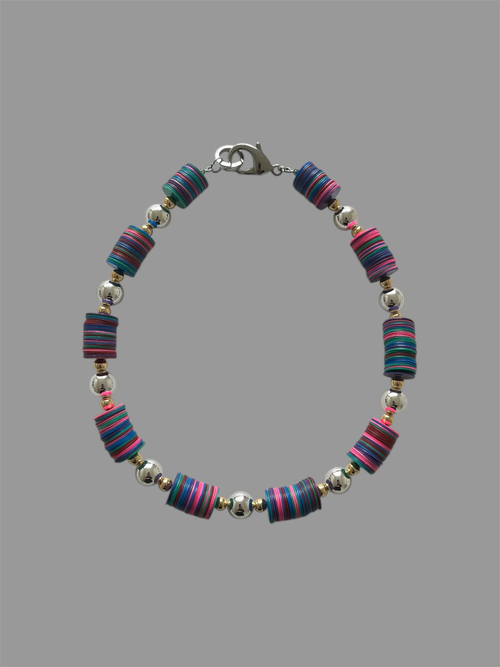 Multicolor Disks necklace
