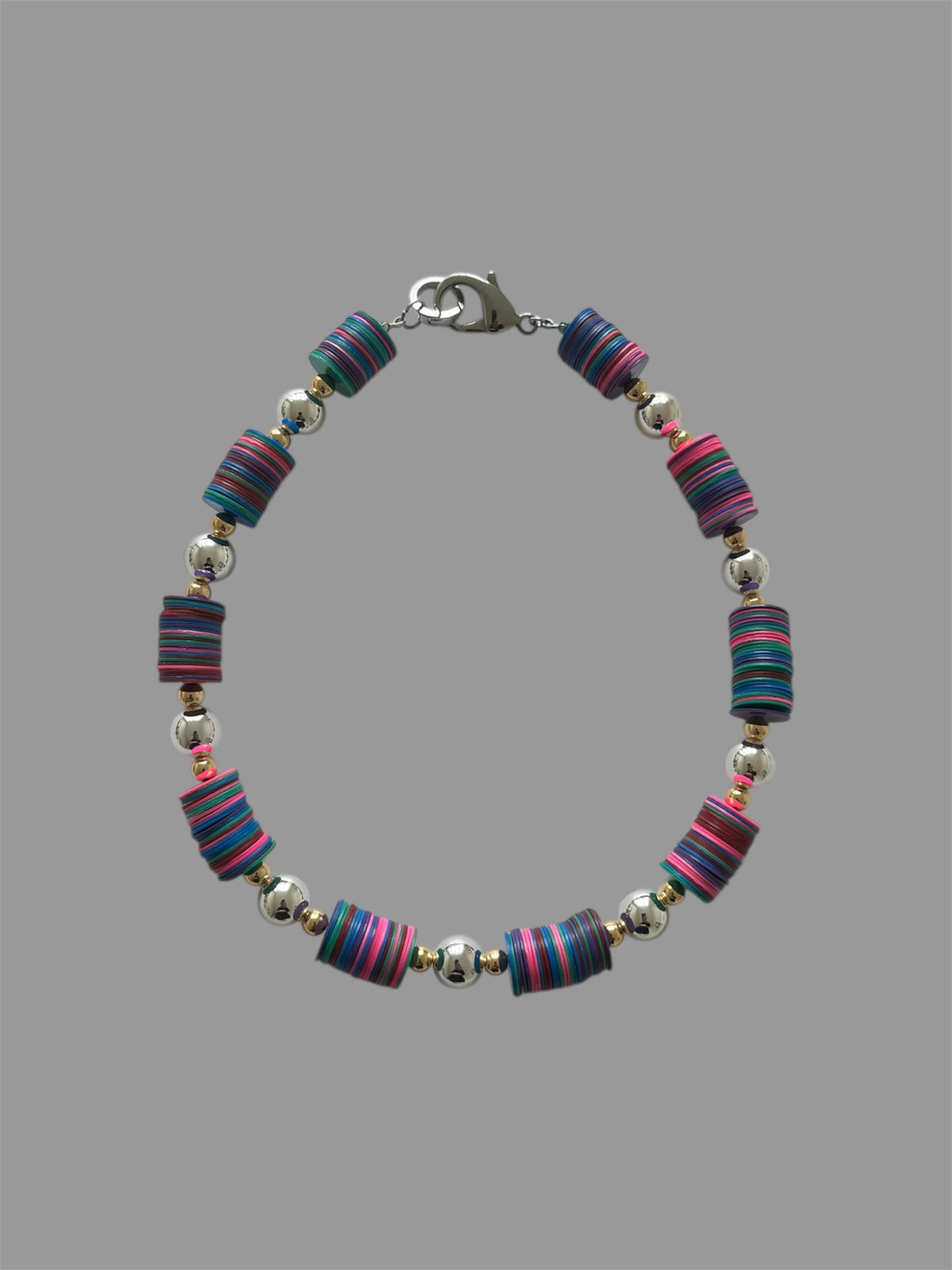 Multicolor Disks necklace