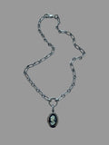 Petit Cameo Silver Tone Necklace
