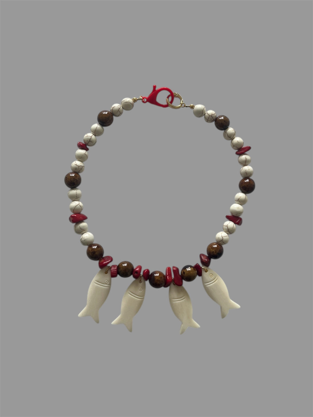 Dancing Fishes on Beads Necklace