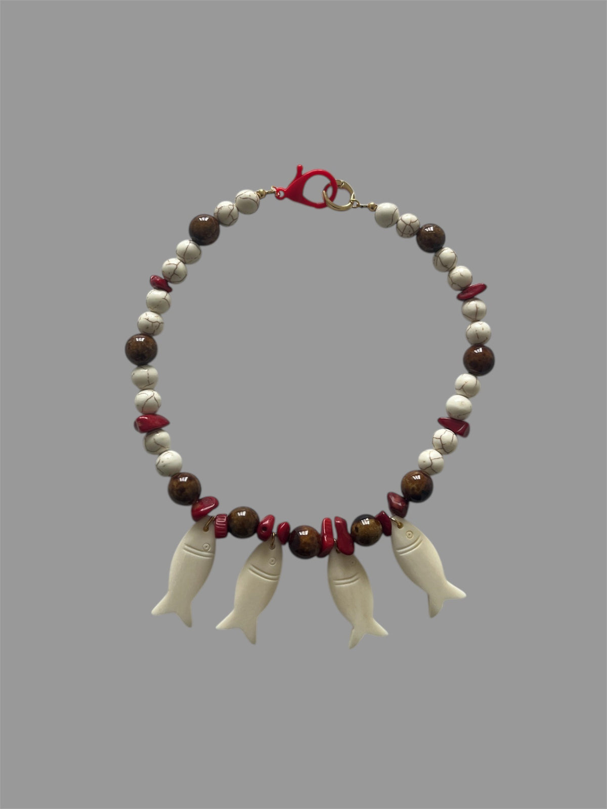 Dancing Fishes on Beads Necklace
