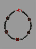 Red Squares Necklace