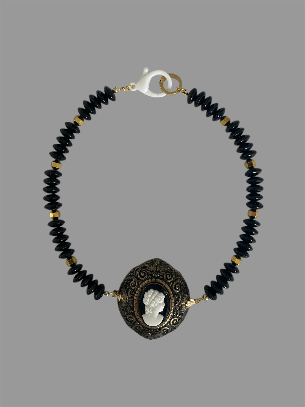 1930's large cameo necklace