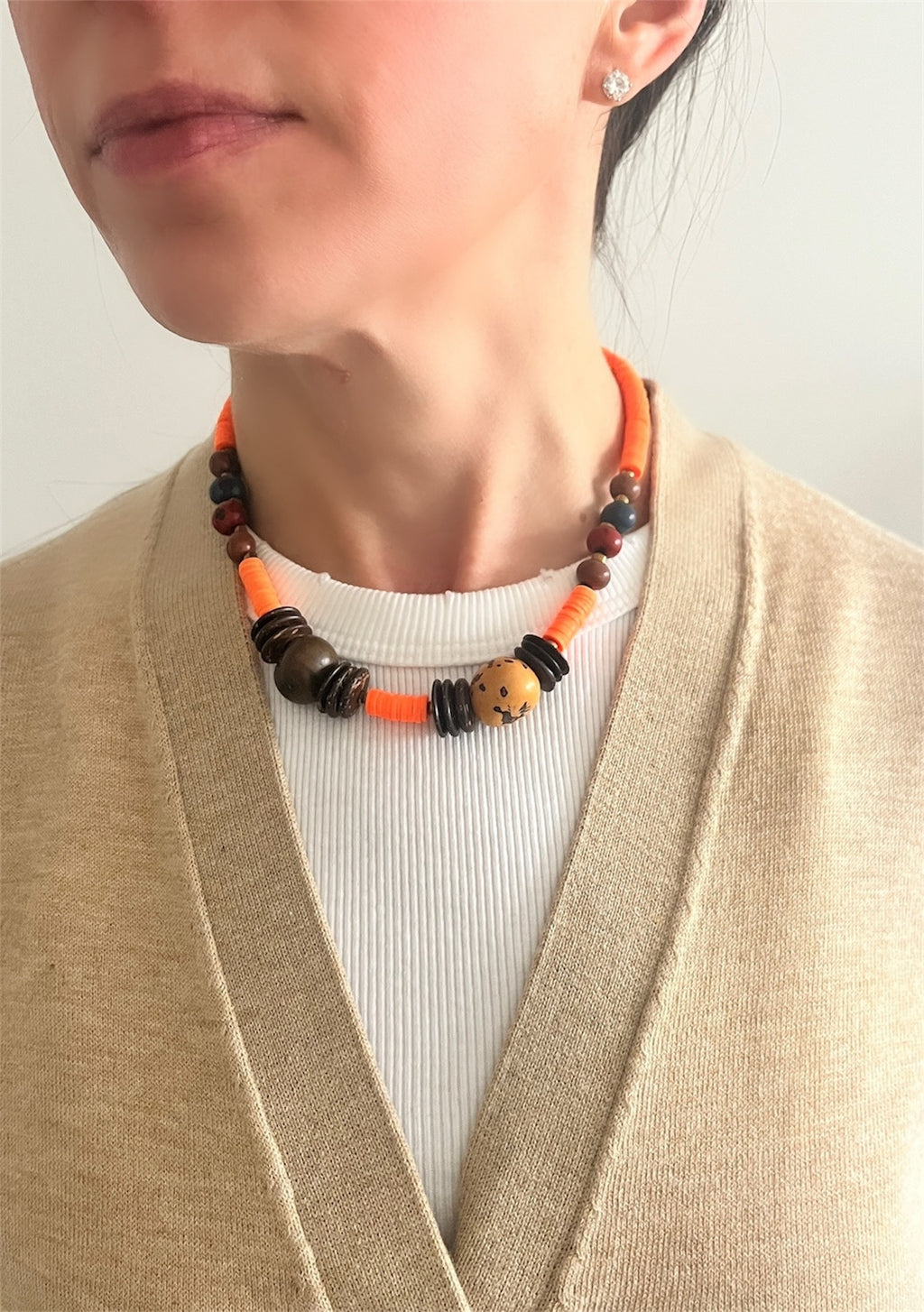 Mix Wood Beads Necklace