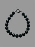 Oversized Black Bead Necklace