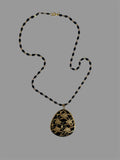 Damascene large pendant necklace