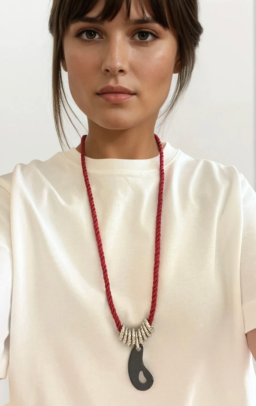 Red Rope Long Necklace