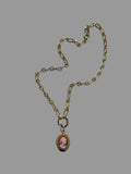 Petit Cameo gold tone necklace