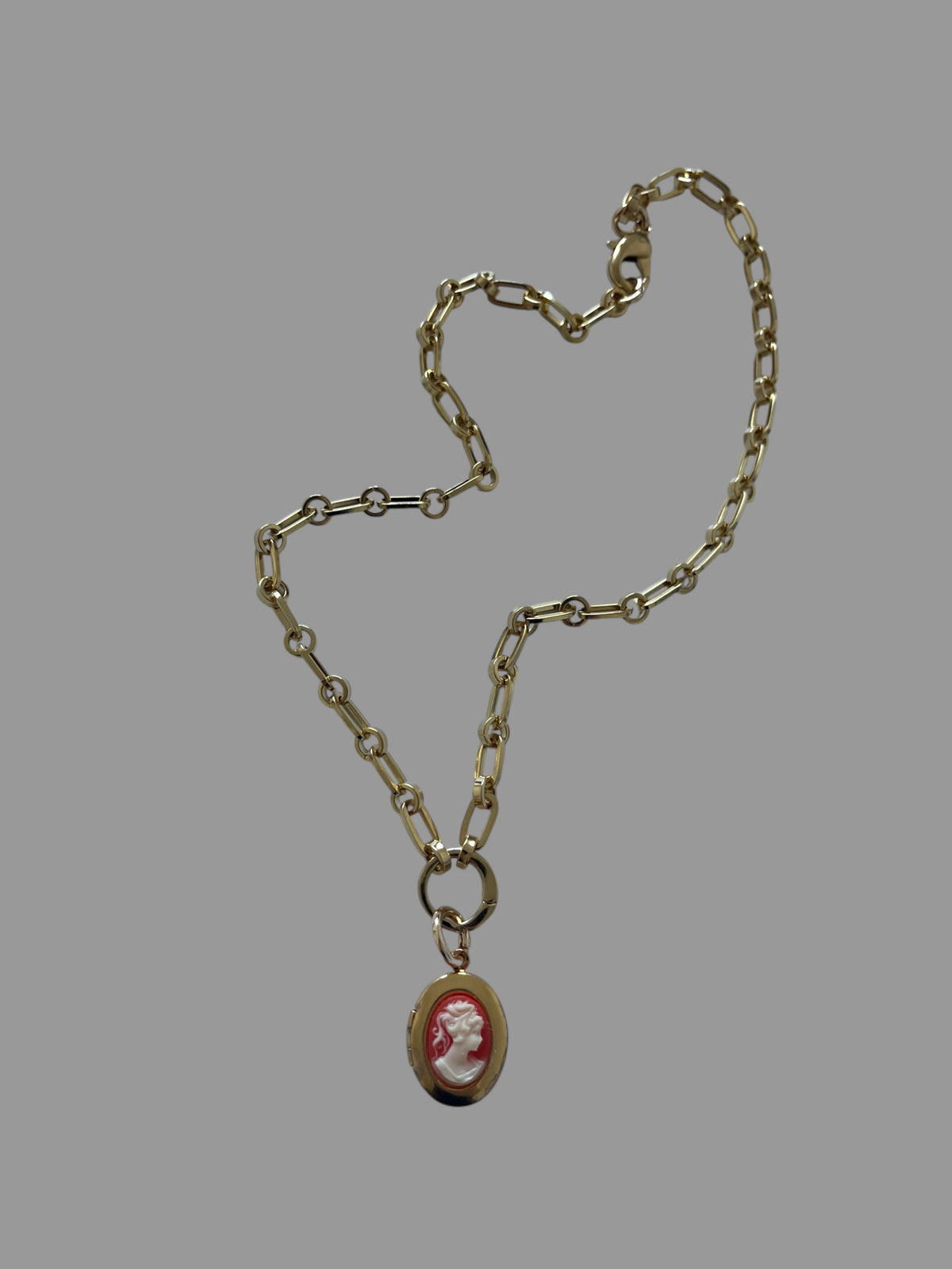 Petit Cameo gold tone necklace
