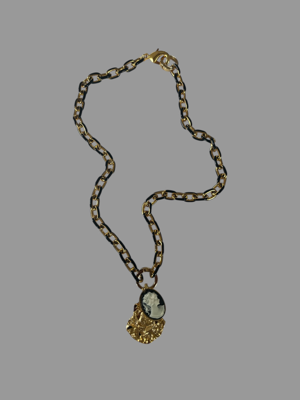 Enamel Cameo Necklace