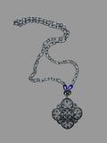 Marcasite Pendant Long Necklace