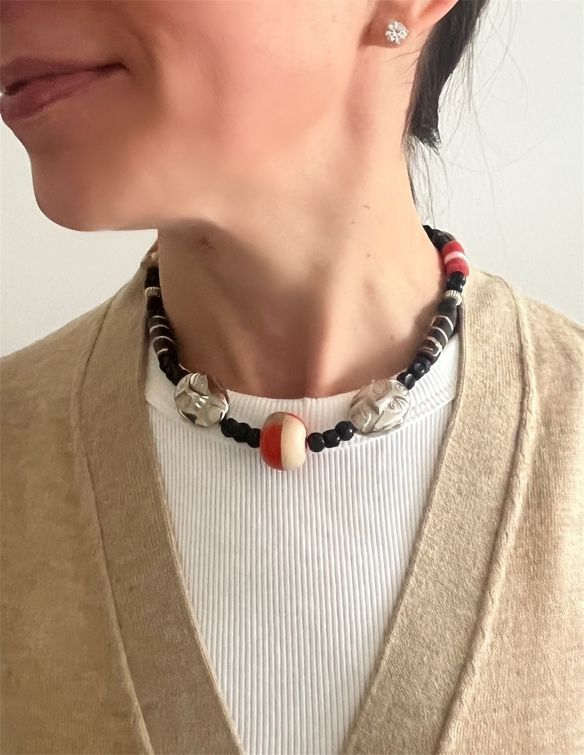 Carved Faces Necklace