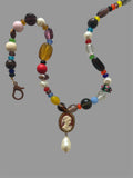 Mixed Beads Cameo Necklace