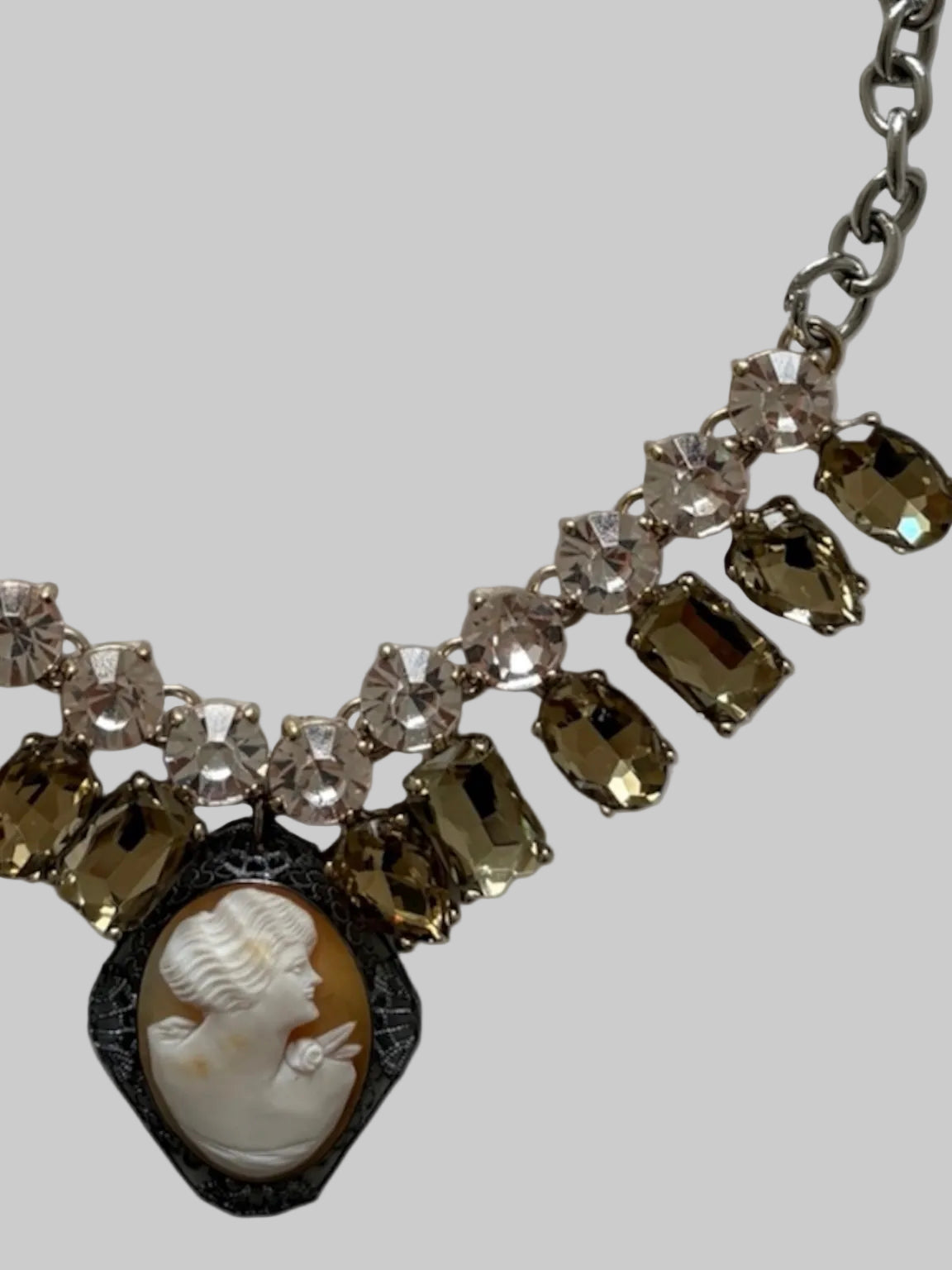 Crystalized Cameo Necklace