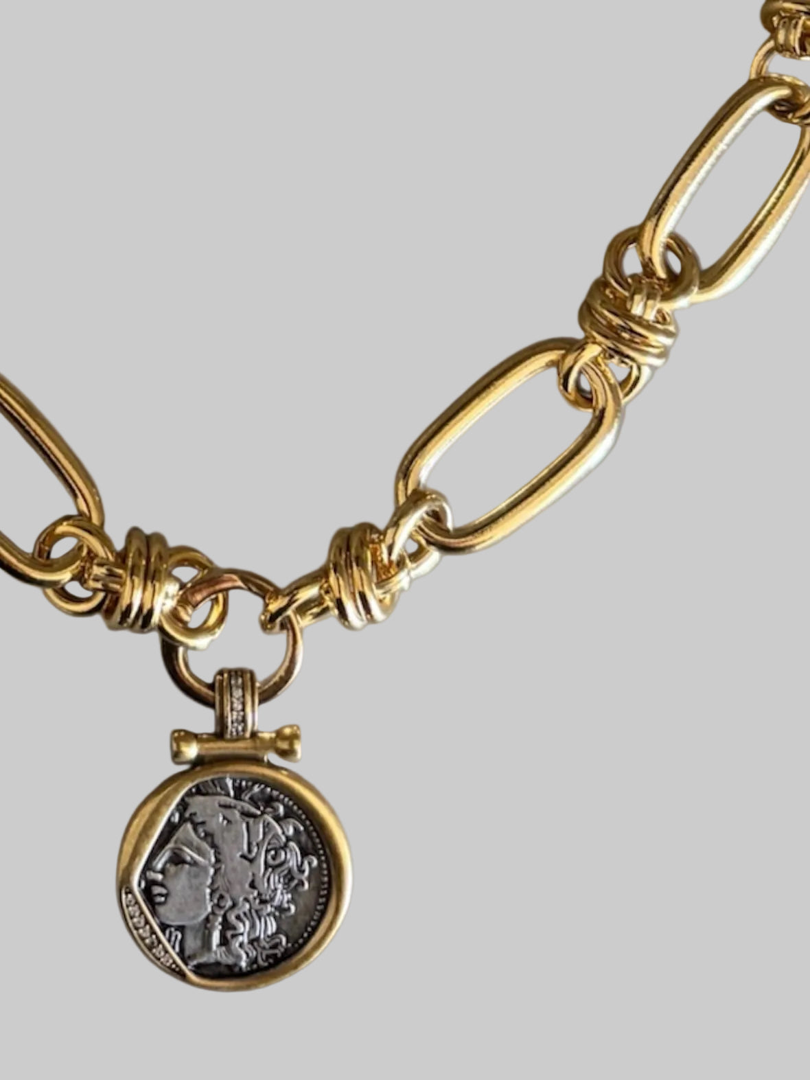 Medusa Coin Necklace