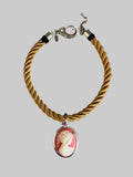 Gold Rope Cameo Necklace