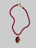 Bordeaux Small Rope Cameo Necklace