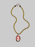 Gold Small Rope Cameo Necklace